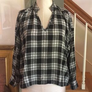 Madewell plaid tunic top